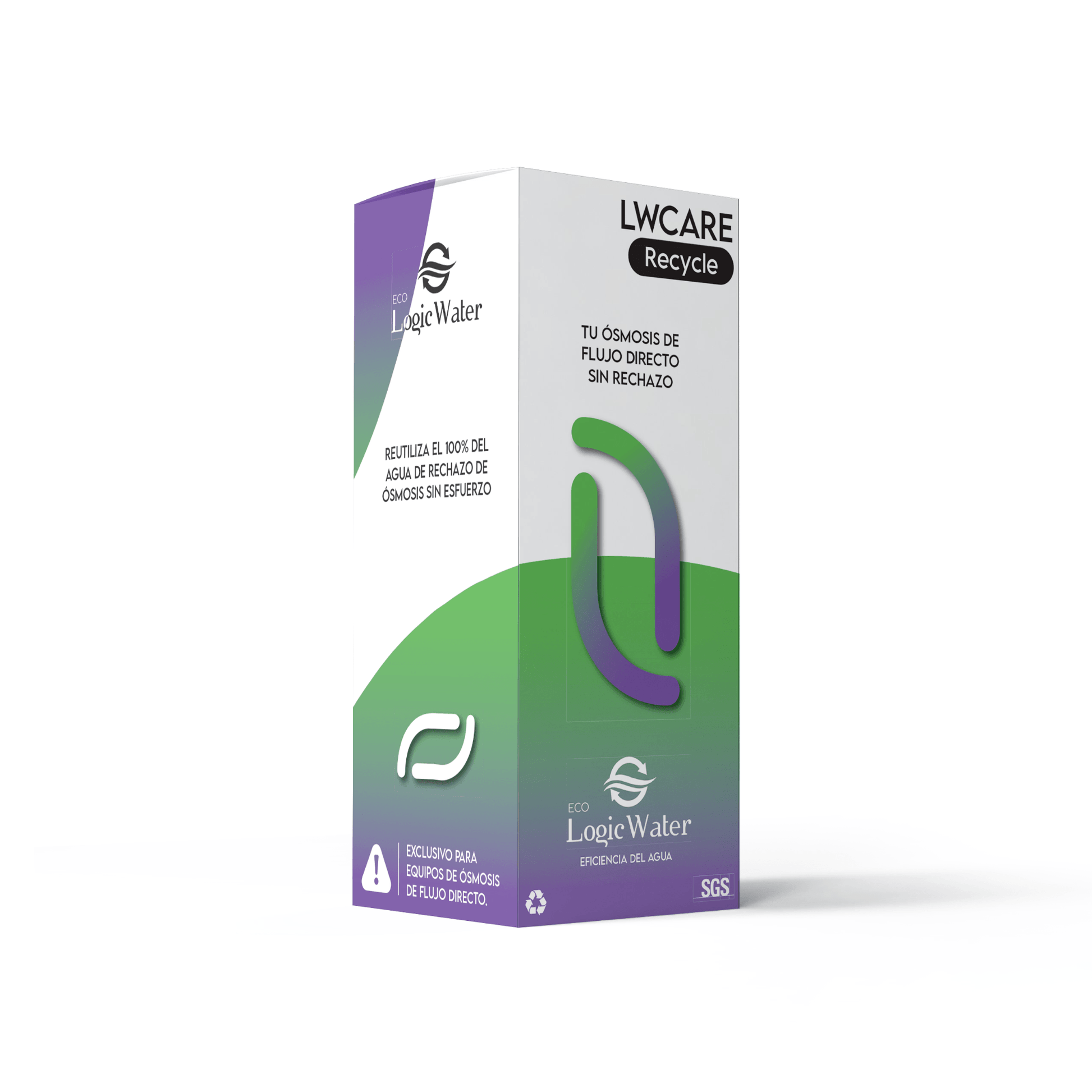 Complemento logicwater para ósmosis que reutiliza el 100% del agua rechazada. 0 desperdicio. 100% ecológico. Exclusivo para ósmosis de flujo directo o producción directa