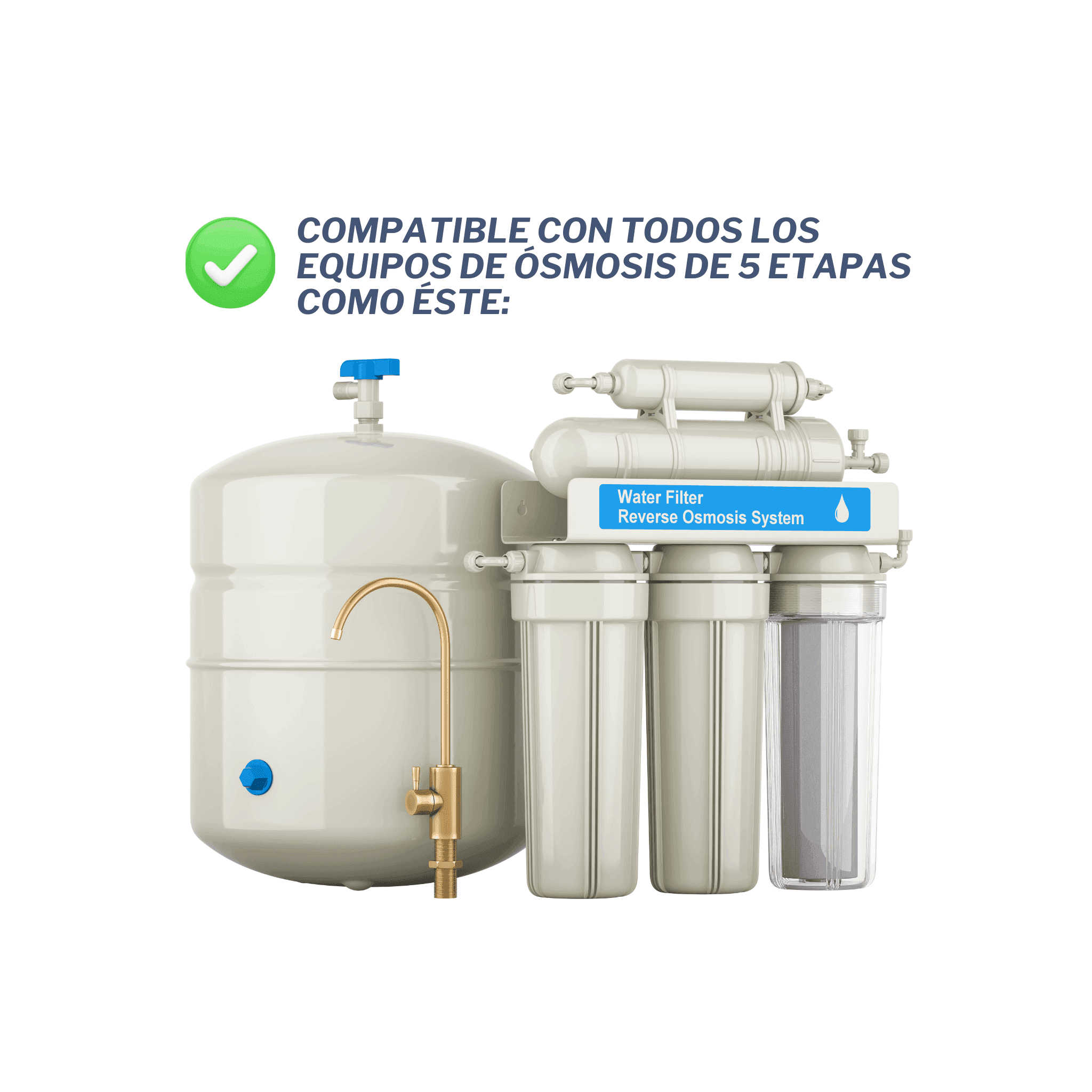 compatibilidad productos logicwater con osmosis inversa doméstica de 5 etapas básico: filtro sedimentos carbon activado carbon bloque membrana osmosis postfiltro antibacterias membrana eco 1:1 bajo rechazo