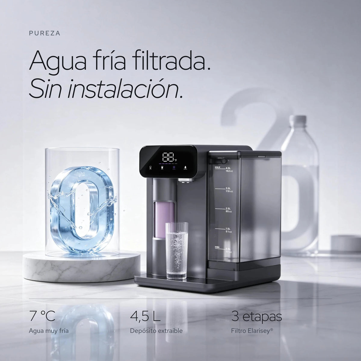 Dispensador de Agua Fría con Filtro | Pureza